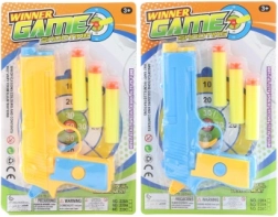 Pistola de plástico con balas de espuma