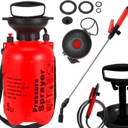 Pulverizador de jardín a presión 5 l con lanza larga y correa