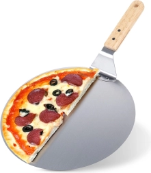Pala para pizza de acero con mango de madera 48,5 × 30,5 cm VILDE