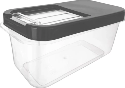 Caja de almacenamiento para cápsulas, detergente en polvo y pienso gris 7,5 l