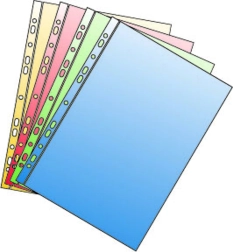 Fundas A4 de polipropileno con eurotaladro, rojo brillante 50 micras