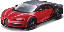 Modelo metálico de coche 1:18 bugatti chiron sport rojo
