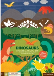 Pegatinas reutilizables Petit Collage – escena de dinosaurios