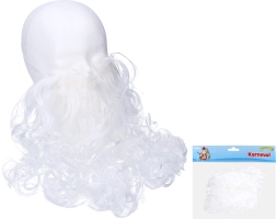 Barba blanca artificial para disfraz de San Nicolás, mago o abuelo