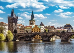 Praga – vista del Puente de Carlos, puzle de 1000 piezas