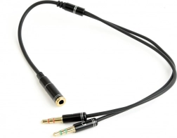 Adaptador de audio de 4 pines a 2× minijack de 3,5 mm, 0,2 m