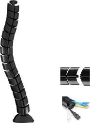 Organizador de cables de escritorio MACLEAN negro