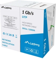Cable LAN UTP CCA 305 m verde