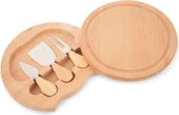 Tabla de quesos de madera plegable con juego de cuchillos 4 uds ORION