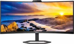 Monitor curvo Philips 34" VA con USB‑C, QHD, webcam y altavoces