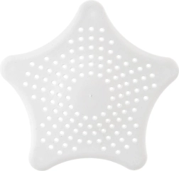 Filtro para desagüe con ventosas 16 cm – estrella, blanco