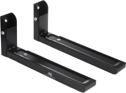 Soporte de pared para microondas, negro, ajustable 325–492 mm