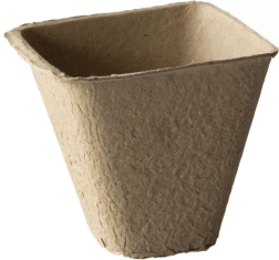 Macetas de papel desechables 8 × 8 × 8 cm (18 uds.)