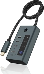 Concentrador USB-C IB-HUB1454-C31 con 4 puertos y alimentación de 24 W