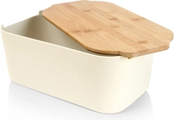 Panera color crema con tabla de bambú