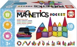 Educa juego de construcción magnético Magnetics en estuche, 18 piezas