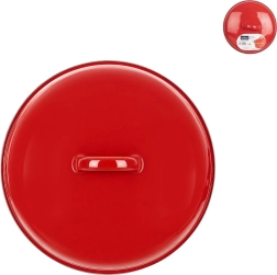 Tapa esmaltada Lem 19 cm roja - 1 pieza