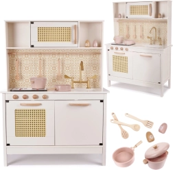 Cocinita infantil de madera retro boho con accesorios 100 cm
