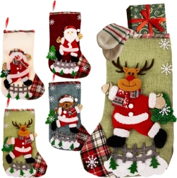 Calcetines decorativos navideños para regalos RUHHY – set de 4 uds.