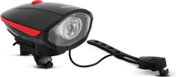 Luz para bicicleta con bocina eléctrica XPE LED 400 lm IP55