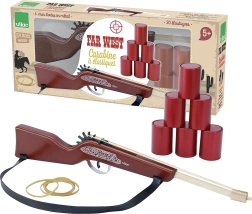 Vilac rifle Lejano Oeste – juguete de madera con gomas para disparar a latas