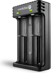 Cargador de baterías everActive LC-200 para baterías cilíndricas Li-ion