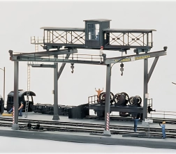Grúa puente PIKO para desguace de locomotoras H0