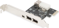 Controlador PCIe FireWire 800/400 con chapa low-profile, 2× externo + 1× interno