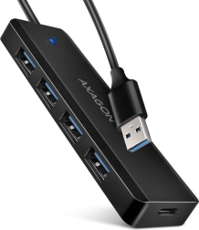 AXAGON HUE-C1A hub USB de viaje de 4 puertos 5 Gb/s con alimentación USB‑C