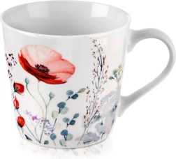 Taza de porcelana con motivo de amapolas 430 ml