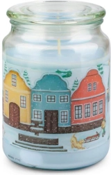 Vela aromática en vaso de cristal PROVENCE pueblecito 95 horas