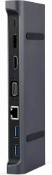 Adaptador USB-C 9 en 1 con HDMI, USB-C PD, VGA, DP, USB y LAN