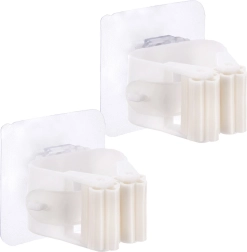 Soporte autoadhesivo para fregona y escoba, juego de 2 unidades