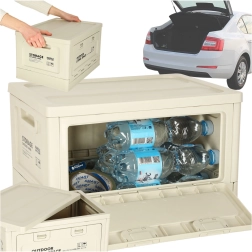 Caja de almacenamiento para camping 25L gris claro
