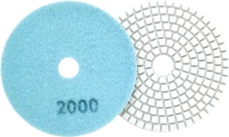 Juego de 10 discos de pulido diamantados de 80 mm, pulido en seco y en húmedo, Velcro, grano 2000