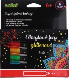 Rotuladores Acrílicos Glitter Juego de 6 Piezas