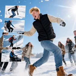 Chaleco de invierno unisex calefactable con USB y alimentación mediante powerbank, talla XL