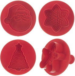 Cortadores navideños para galletas con sello Orion 4 uds.