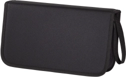 Funda para CD de nailon, 104 discos, negra