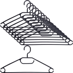 perchas giratorias negras para ropa 10 uds