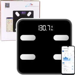Báscula inteligente personal con Bluetooth, medición de IMC/TMB y aplicación