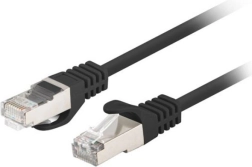 Cable patch cat. 6 F/UTP 0,5 m negro, probado con Fluke, paquete de 10 uds.