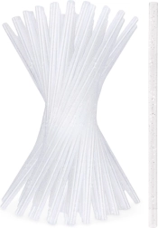 Juego de pajitas reutilizables con purpurina 22 cm – 50 uds