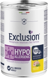Exclusion hipoalergénico lata para perros codorniz y guisantes 200 g
