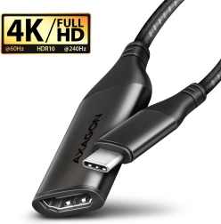 Adaptador USB-C a HDMI 4K/60Hz de aluminio, cable de 25 cm