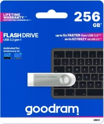 Unidad flash USB UNO3 256GB USB 3.2 Gen1 plateada