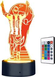 Lámpara nocturna 3D Lionel Messi Champion