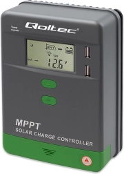 Regulador de carga solar MPPT 40A 12V/24V con LCD, Bluetooth y 2× USB para GEL y LiFePO4
