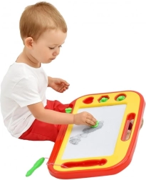 Pizarra de dibujo magnética con lápiz magnético y sellos