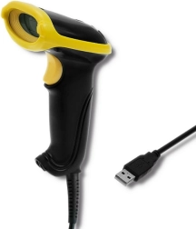 Lector de códigos de barras 1D y 2D USB negro